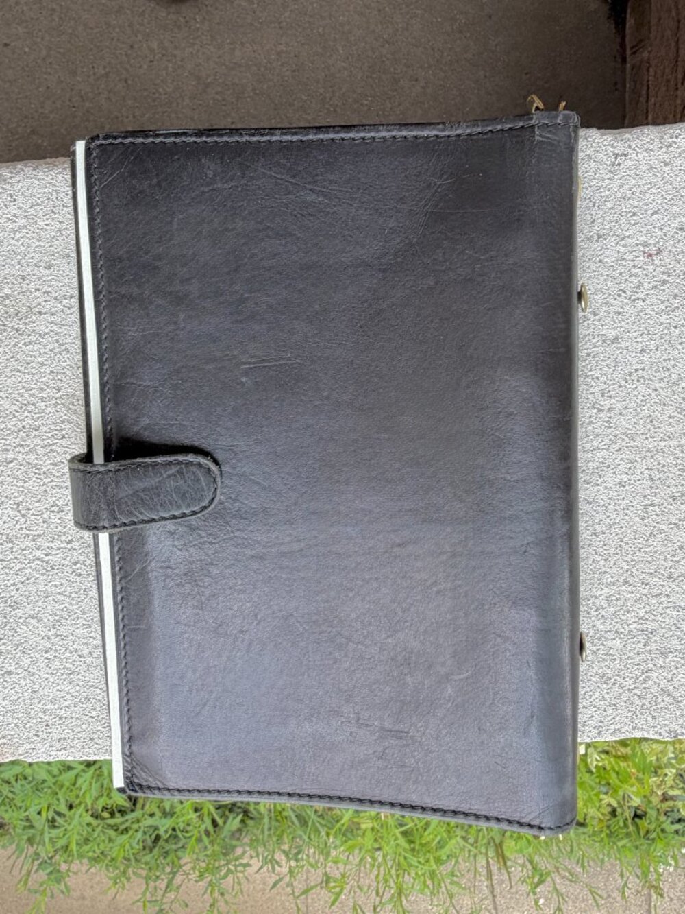 COACH Vintage Organizer Planner 6-Ring Refillable Binder Journal Black Notebook